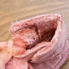 Snow Boots Children Fur Boot Girl Frosted Leather Shoes