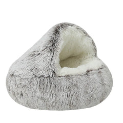 Warm Plush Pet Cat Bed Round Cat Cushion Cat House