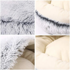 Warm Plush Pet Cat Bed Round Cat Cushion Cat House