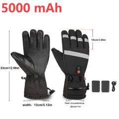 Winter thermal heated waterproof gloves - Rechargeable