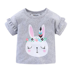 Girls Bunny Clothes T-Shirt and Skirt Outfit