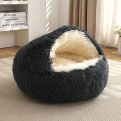 Warm Plush Pet Cat Bed Round Cat Cushion Cat House