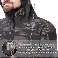 Waterproof, windproof, warm windbreaker soft shell hunting coat