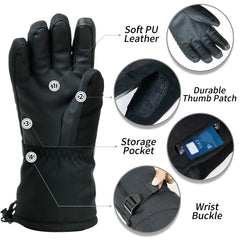 Winter Thermal heated waterproof Gloves - Rechargeable