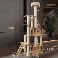 Cat tree for scratching and climbing