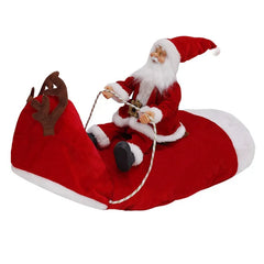 Fun Pet Dog Christmas Clothes Santa Claus Riding a Deer, Dog Apparel Costumes