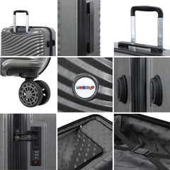 Biggdesign Moods Up Hard Luggage Sets With Spinner Wheels, Antracite, 3 Pcs.