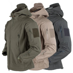 Men Outdoor Jacket Softshell Fleece Jackets Windproof Waterproof Thermal Hiking