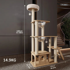 Cat tree for scratching and climbing