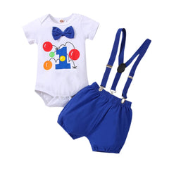 Baby Cake Smash Outfit One Year Birthday Outfit for Boy 2pcs