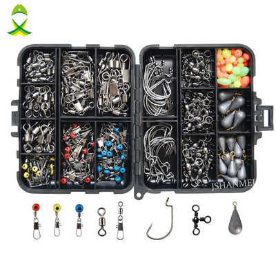 160pcs/Box Fishing Accessories Kit Including Jig, Hooks and lots more