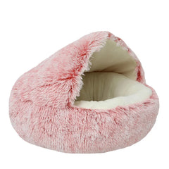 Warm Plush Pet Cat Bed Round Cat Cushion Cat House