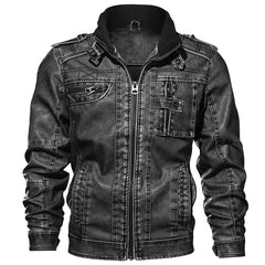 Mens Faux Leather Jackets High Quality Classic Motorcycle Jacket  Faux