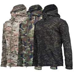 Men Outdoor Jacket Softshell Fleece Jackets Windproof Waterproof Thermal Hiking