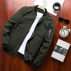 Men Fashion Casual Slim Jacket, Bomber Jacket