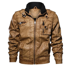 Mens Faux Leather Jackets High Quality Classic Motorcycle Jacket  Faux