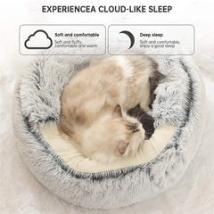 Warm Plush Pet Cat Bed Round Cat Cushion Cat House