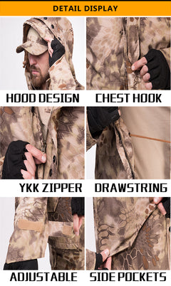 Men's Tactical Jacket Hiking Camouflage Jacket