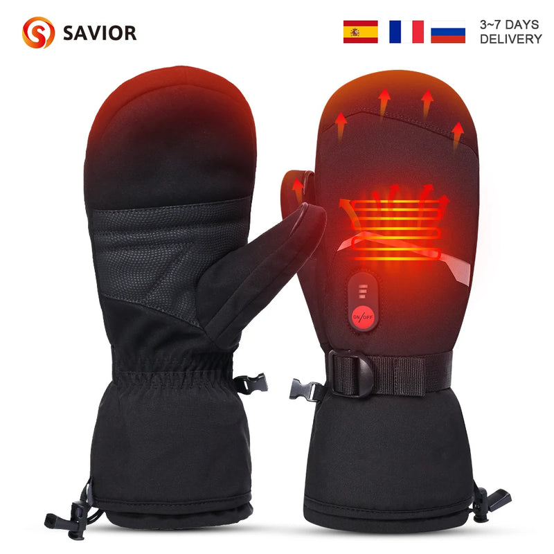 Winter Thermal heated waterproof Gloves - Rechargeable