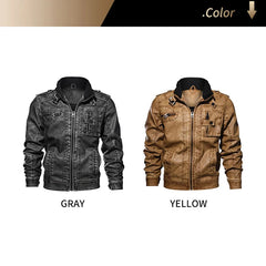 Mens Faux Leather Jackets High Quality Classic Motorcycle Jacket  Faux