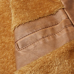 Men's Genuine Leather Jackets Winter Fleece