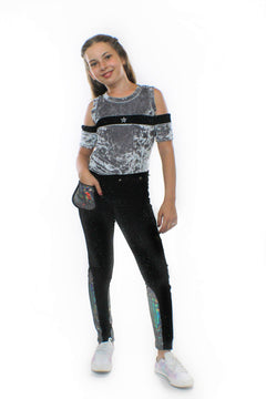 Ori Pants, With Pocketwist™. Glitter Stretch Velvet With Sleek Design.