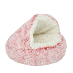 Warm Plush Pet Cat Bed Round Cat Cushion Cat House