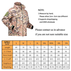 Waterproof, windproof, warm windbreaker soft shell hunting coat