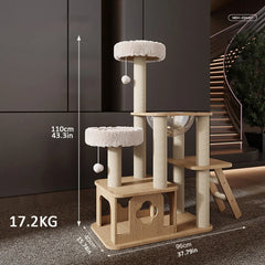 Cat tree for scratching and climbing